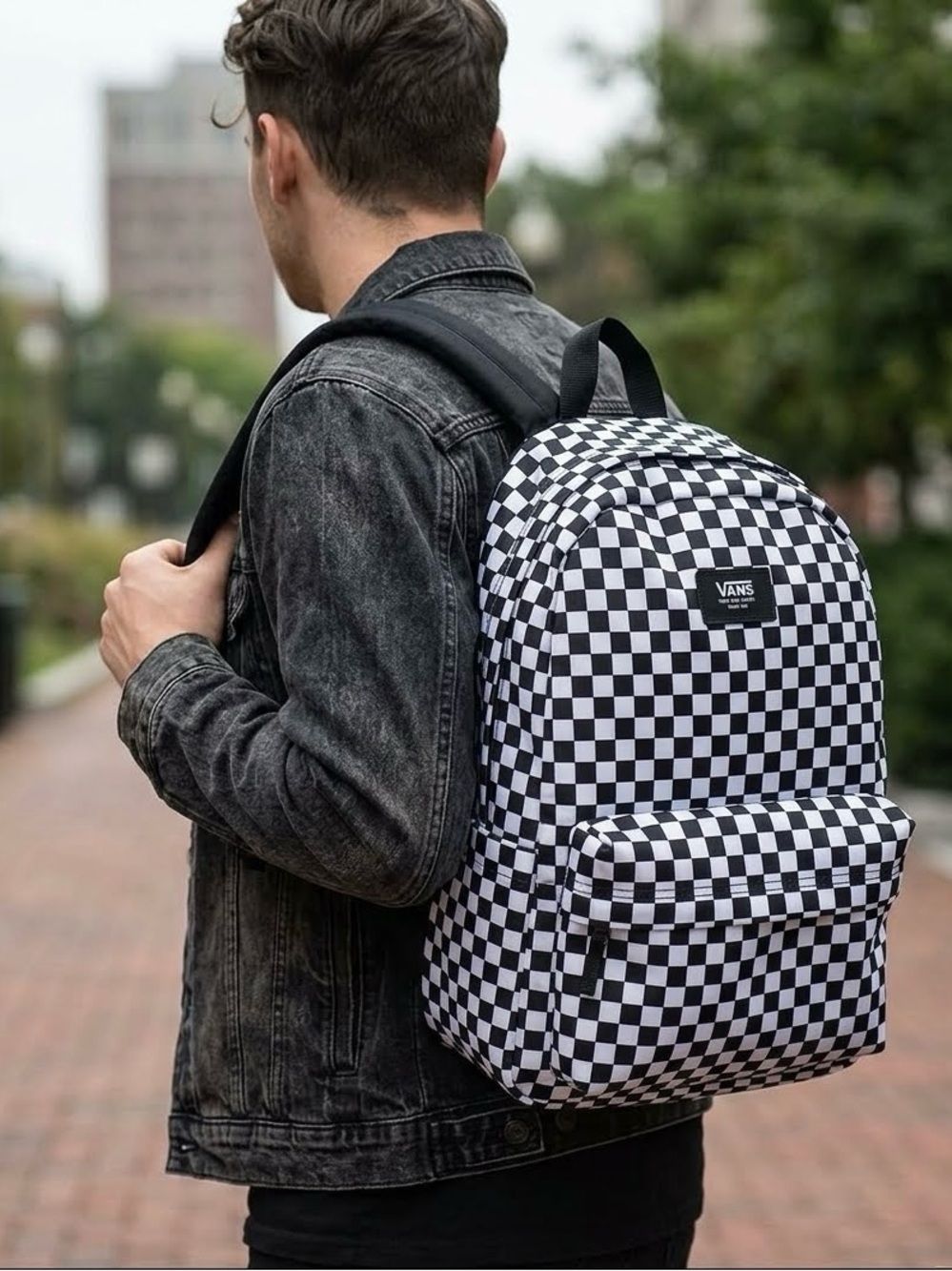 Vans Black and White Checkerboard Backpack